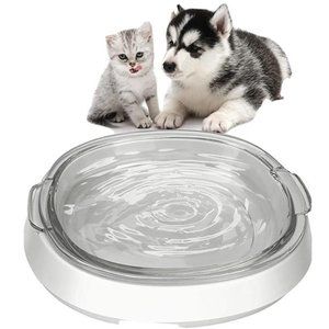 Dog Cat All Pets Glass Food Water Bowls Transparent Portable Protect Pets' Spine
